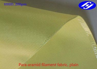 Bullet Proof Aramid Carbon Fiber 1000D 200GSM With High Temperature Resistance