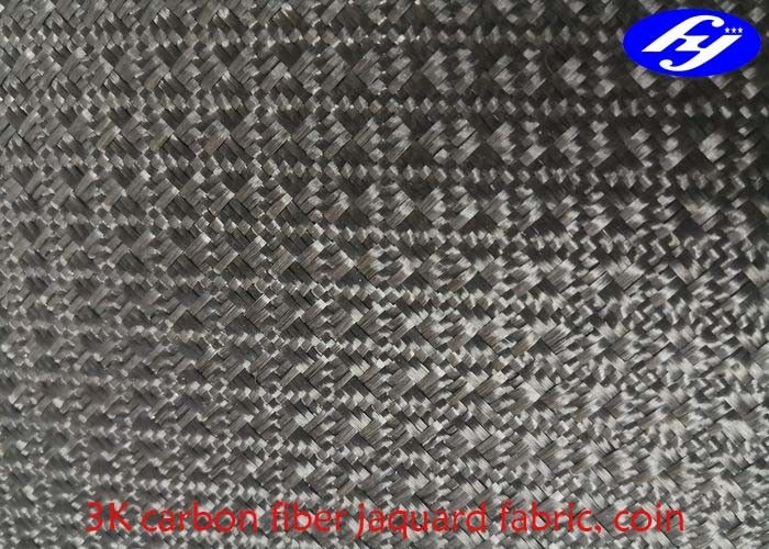 Coin Pattern Carbon Fiber Print Fabric / Black 3K Carbon Fiber Cloth