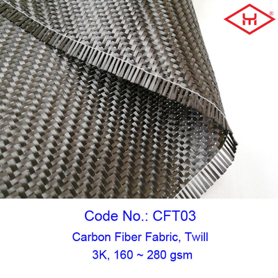 Tenan Woven 3K Twill Karbon Fiber Fabric Populer Untuk Kosmetik